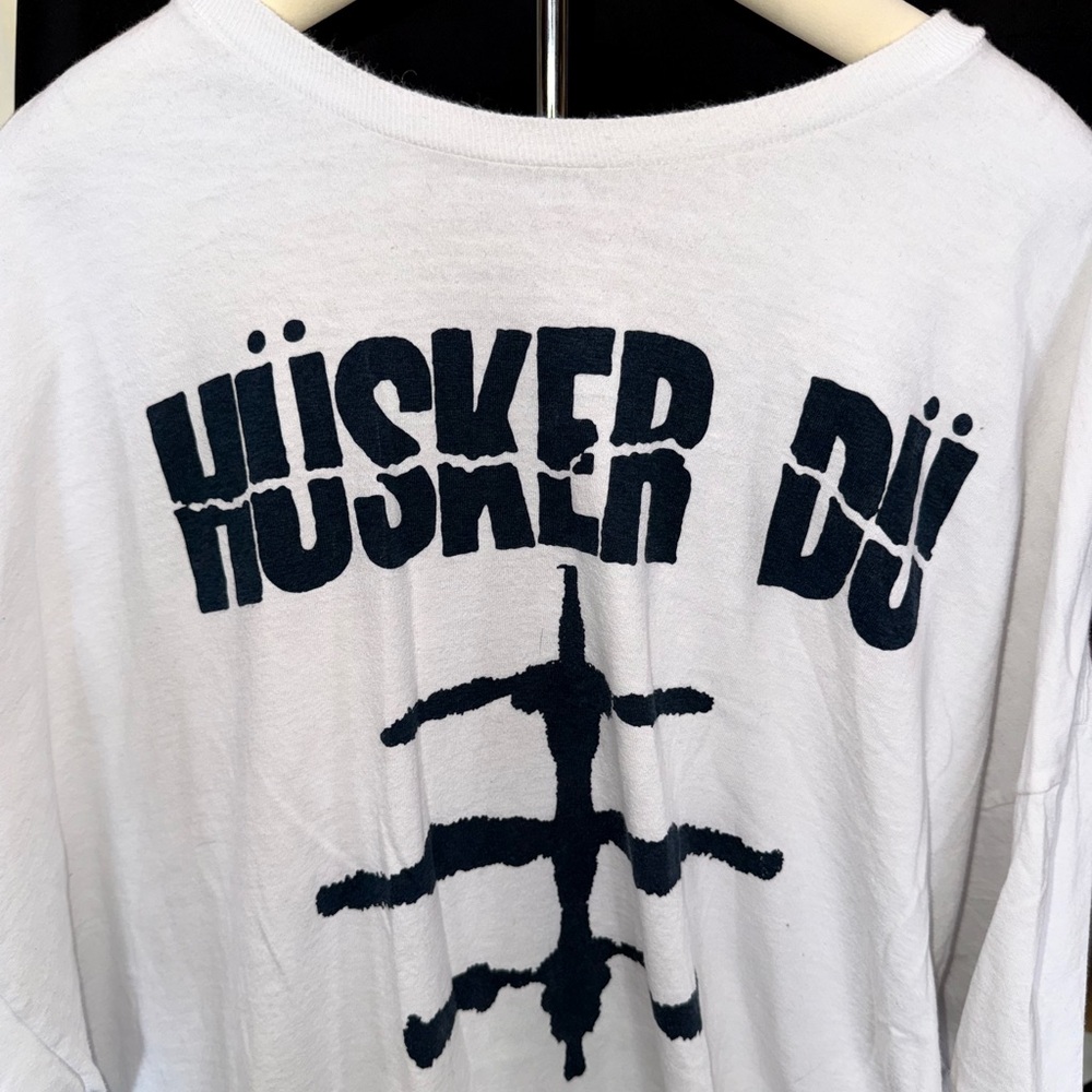 Hüsker Dü White Graphic Retro Punk T-Shirt